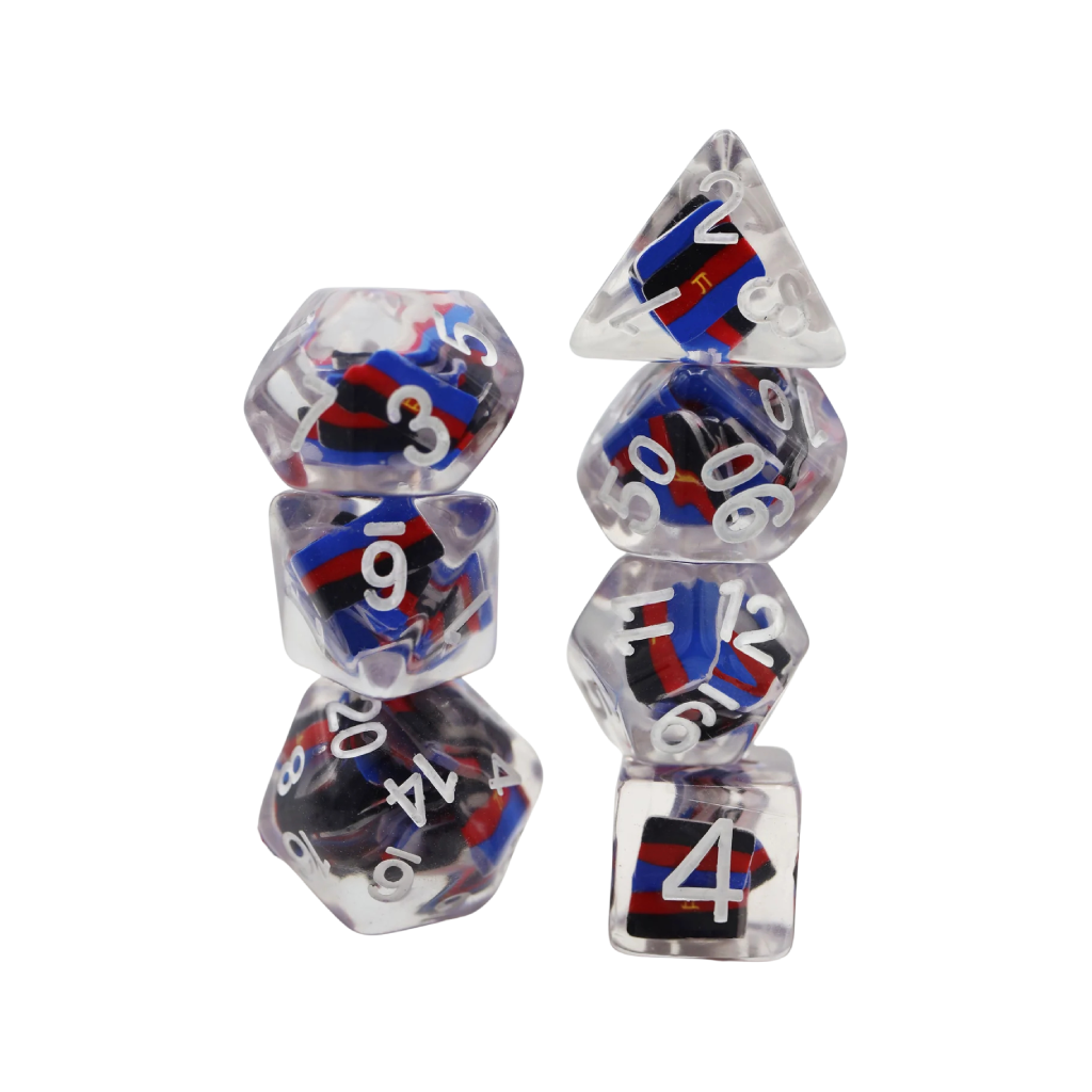 FBG RPG Dice Set Polyamorous Flag