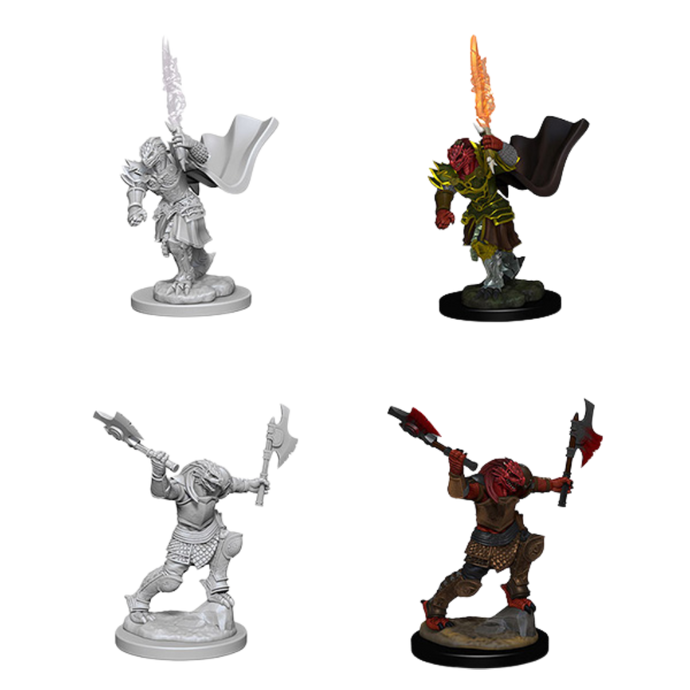 DND Nolzur's Marvelous Unpainted Miniatures W04 Dragonborn Fighter Male