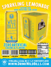 Load image into Gallery viewer, Sparkling Lemonade - Premium Cane Sugar Soda, 12-Pack, Cans