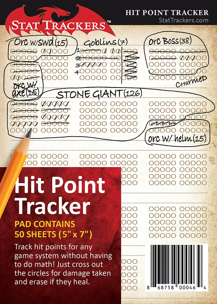 Stat Trackers Hit Point Tracker – Halcyon Games