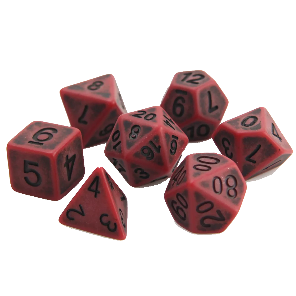DHD RPG Dice Set Blood Ancient