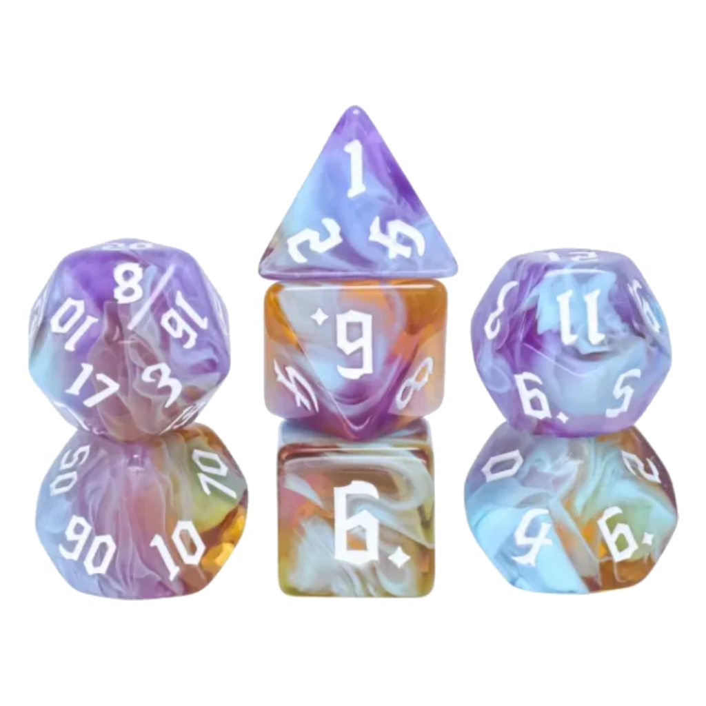 FBG RPG Dice Set Amethyst Sunset