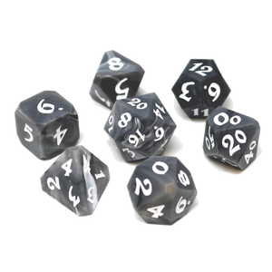 DHD RPG Dice Set Avalore Talisman Ash with Pearl