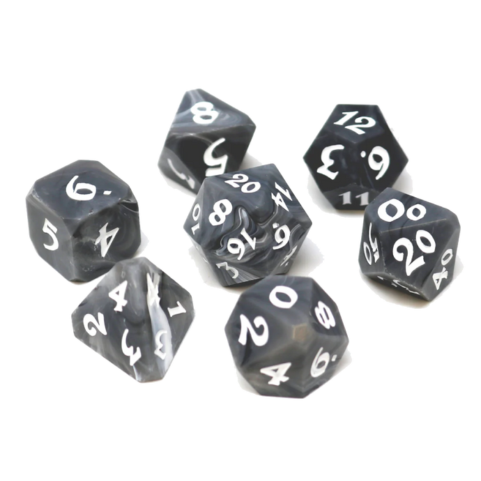 DHD RPG Dice Set Avalore Talisman Ash with Pearl