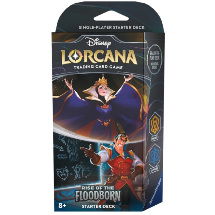 Disney Lorcana TCG Rise of the Floodborn Starter Deck - Amber & Sapphire