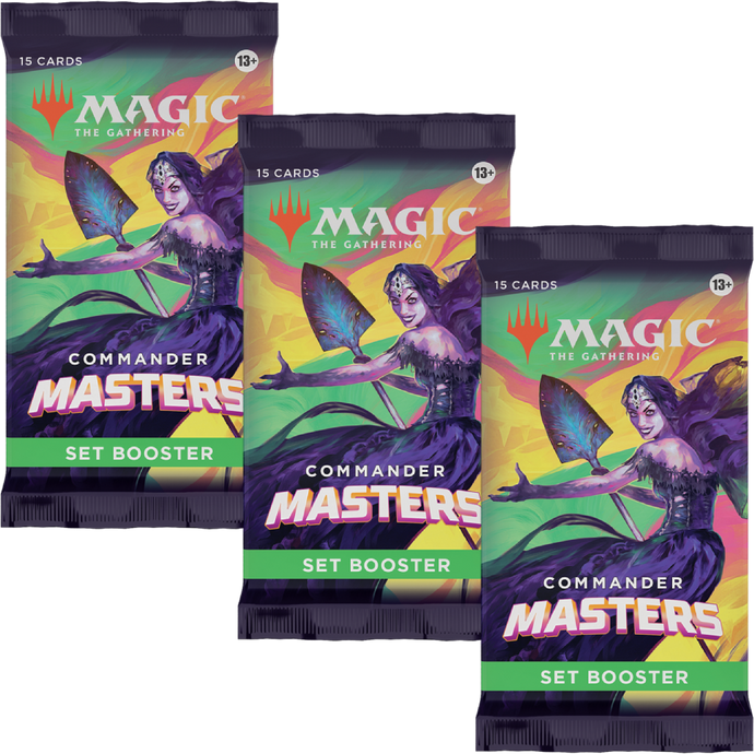 MTG Commander Masters Set Booster Pack x3