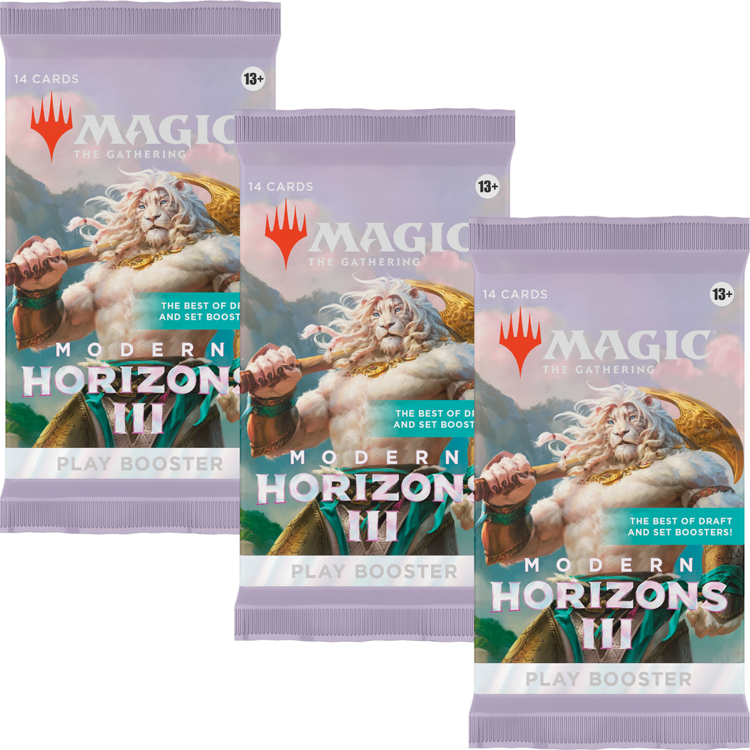 MTG Modern Horizons 3 Play Booster Pack x3 Halcyon Games MTG Modern Horizons 3 Play Booster Pack x3 Halcyon Games