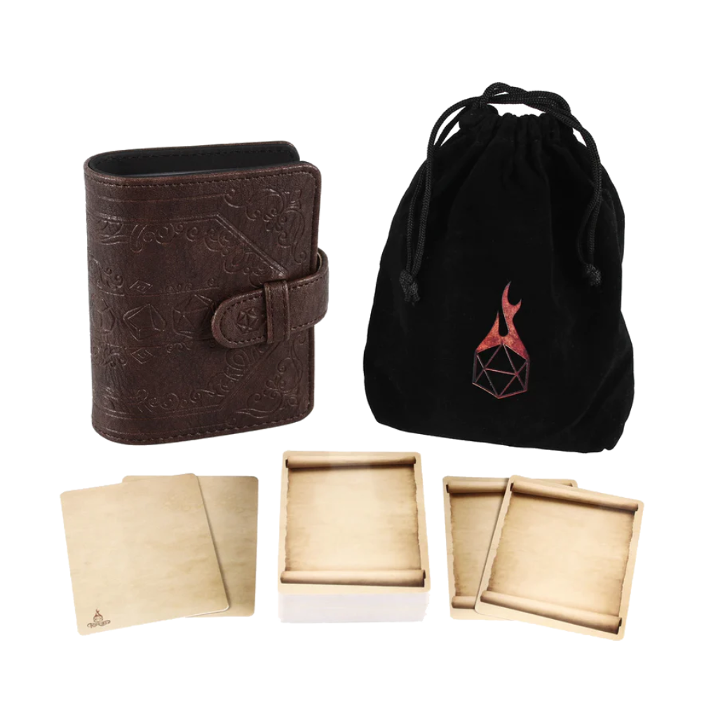 Book of Incantations Spell Card Book (Dice Edition) - Brown