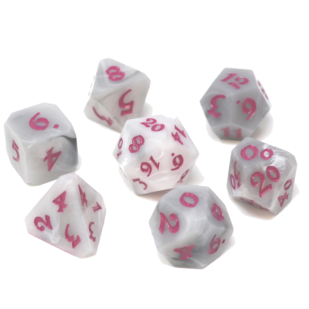 DHD RPG Dice Set Avalore Talisman Mist with Lilac