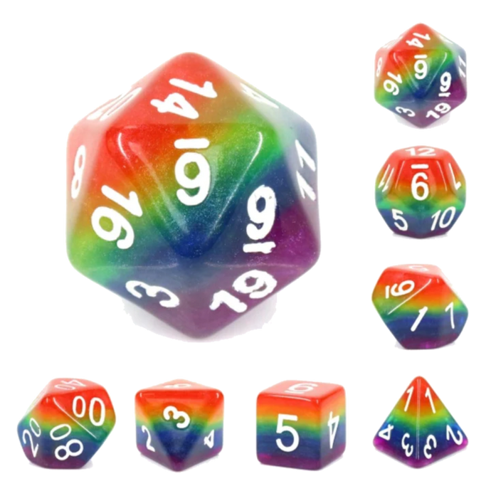 FBG RPG Dice Set Rainbow