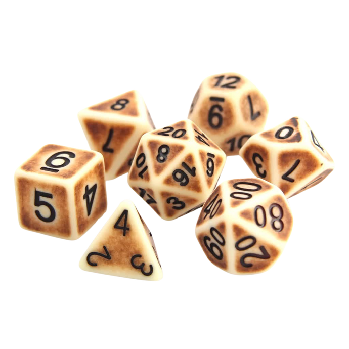DHD RPG Dice Set Bone Ancient