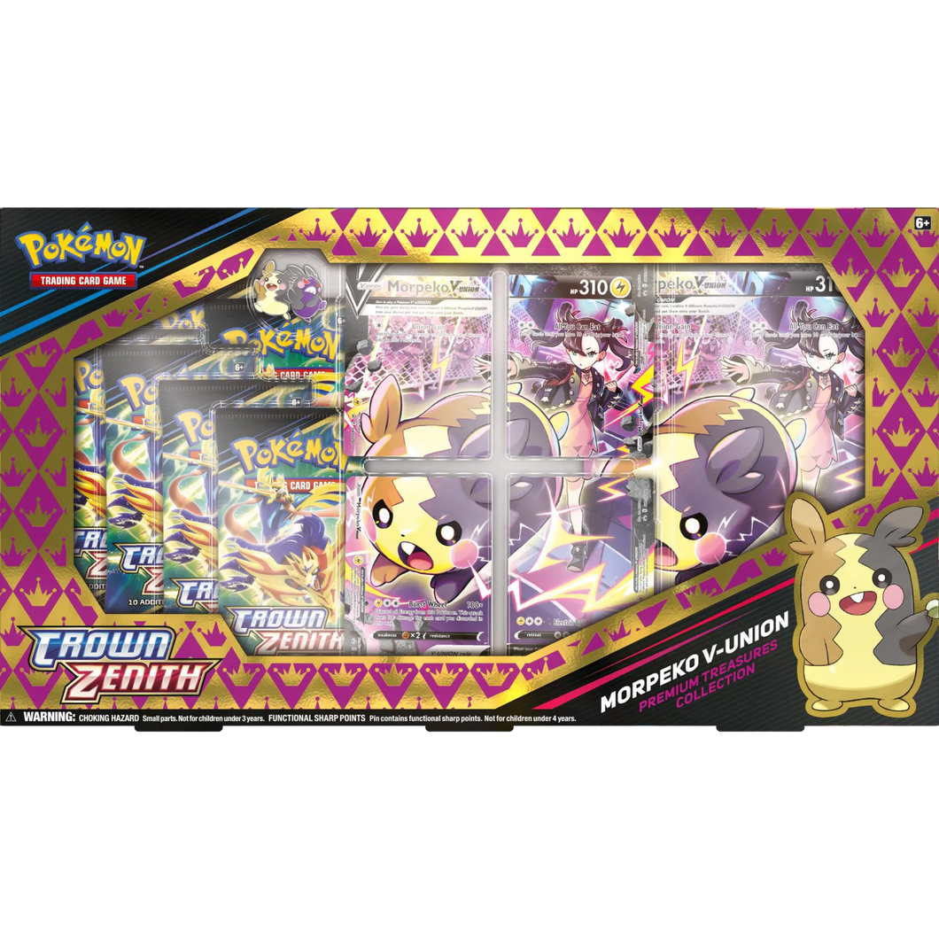 Pokemon TCG Crown Zenith Premium Treasures Collection - Morpeko V-UNION