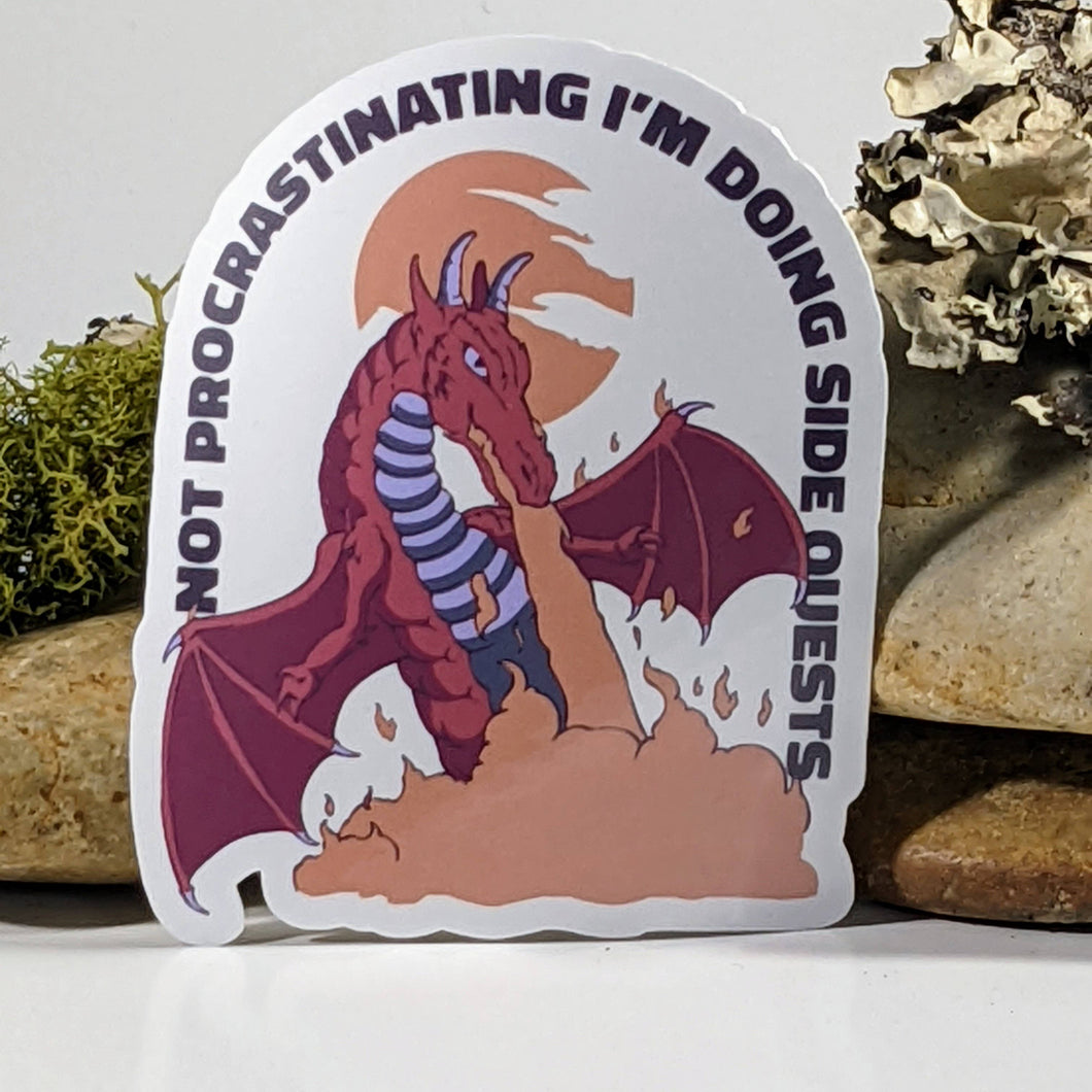 Sticker: Not Procrastinating Doing Side Quests