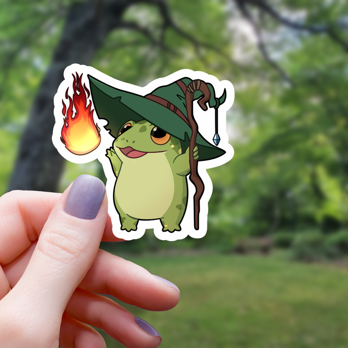 Sticker: Fireball Frog Wizard RPG