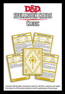 DND 5E Spellbook Cards Cleric