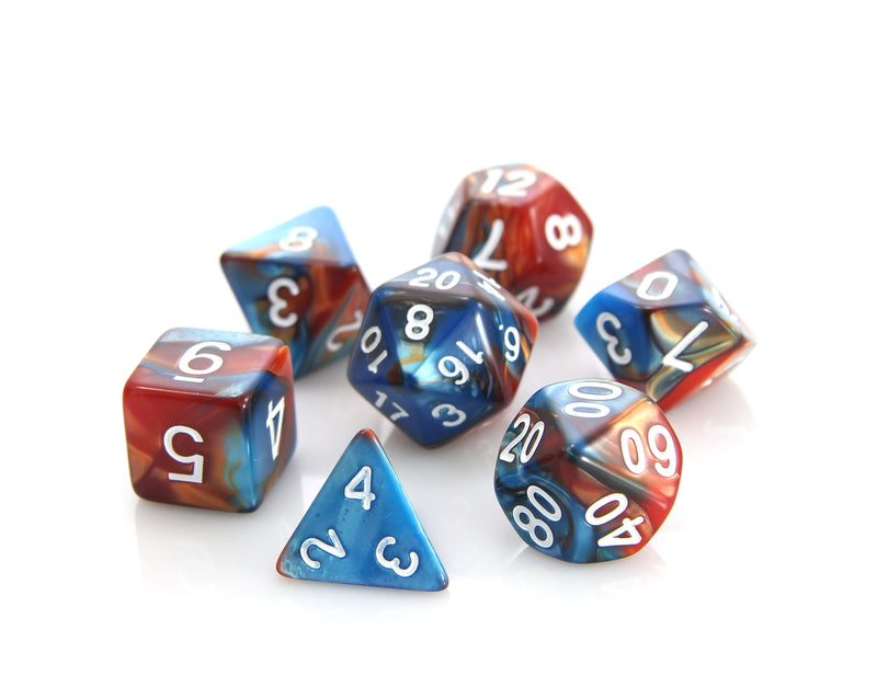 DHD RPG Dice Set Alloy Copper/Turquoise
