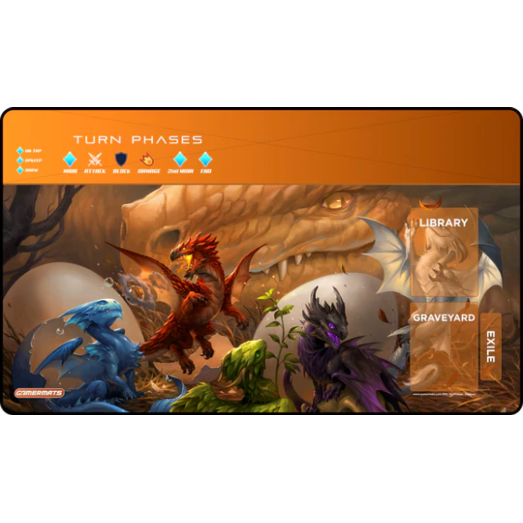 Playmat: Baby Dragons with Magic Compatible Zones