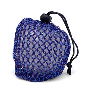 NF Stainless Steel Chainmail Dice Bag Blue and Purple