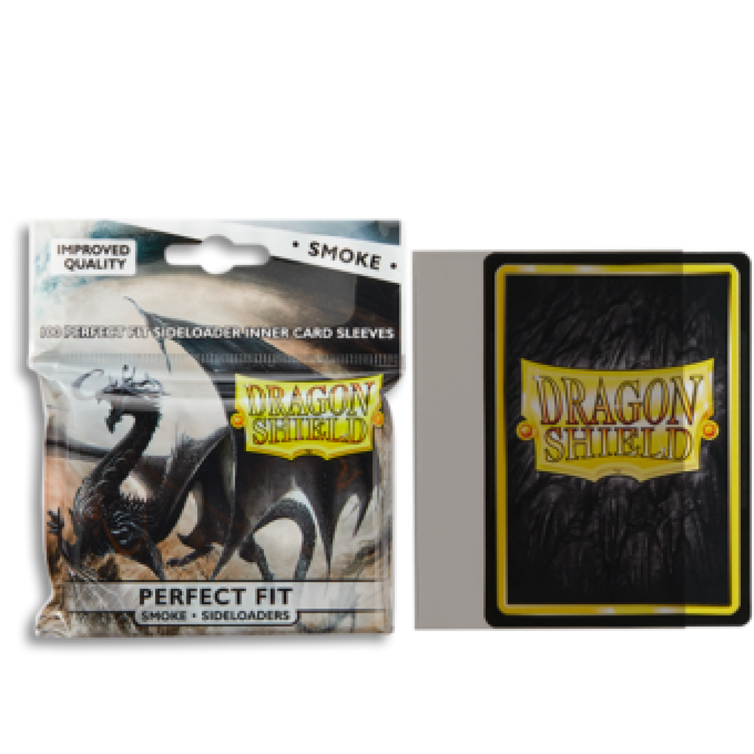 Dragon Shield 100 Pack Perfect Fit Sideloaders Smoke