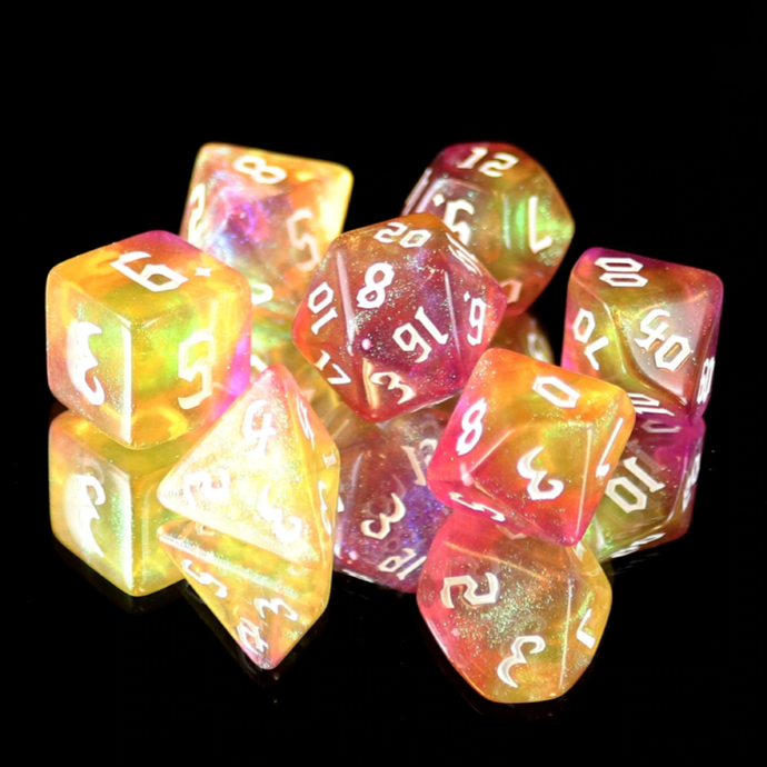 DHD RPG Dice Set Golden Faith