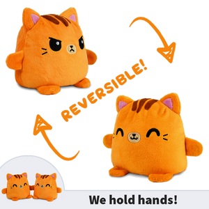 Plush: Reversible Orange Cat [Happy + Angry]