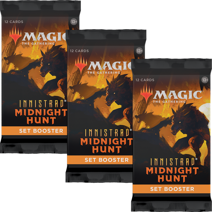 MTG Innistrad Midnight Hunt Set Booster Packs x3