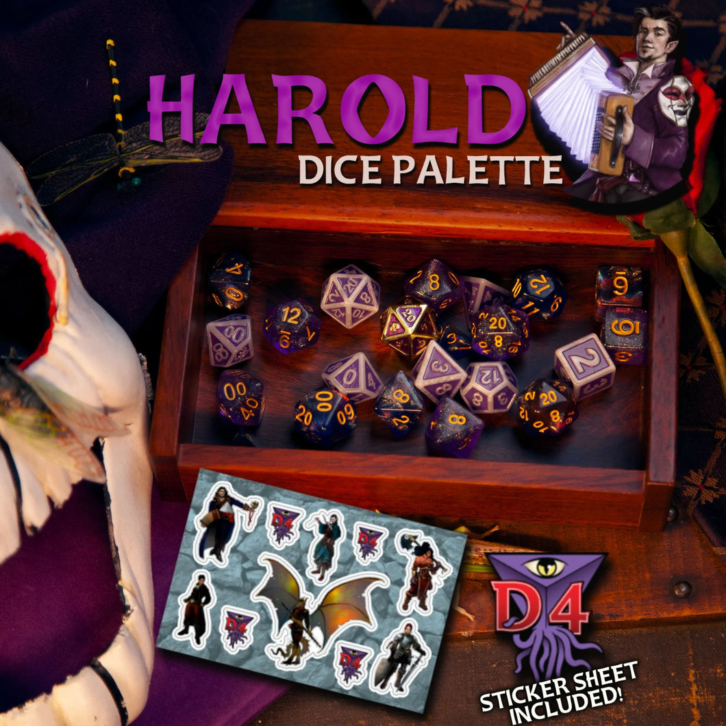 DHD RPG Dice Set Harold Dice Palette from D4