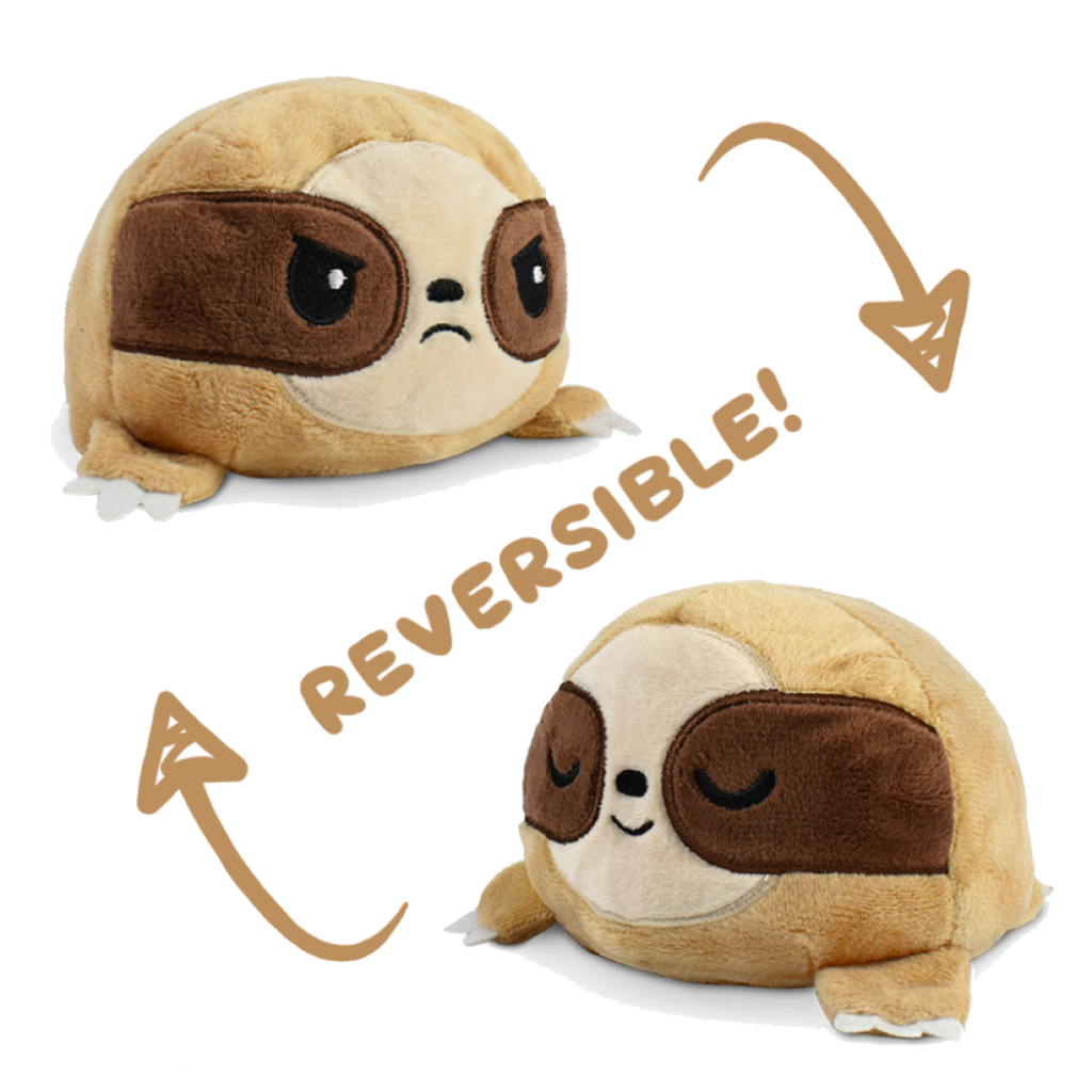 Plush: Reversible Sloth [Happy + Angry]