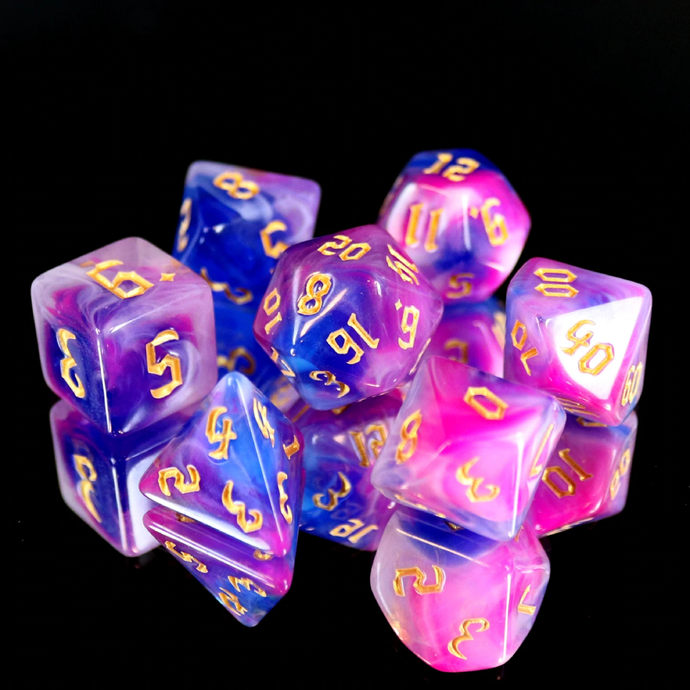 DHD RPG Dice Set Rose Gold
