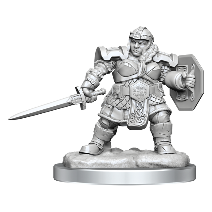 DND Nolzur's Marvelous Unpainted Miniatures W16 Dwarf Fighter Female