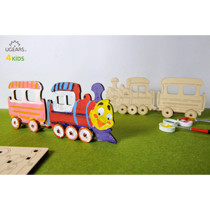 UGears 4Kids Coloring Models: Locomotive