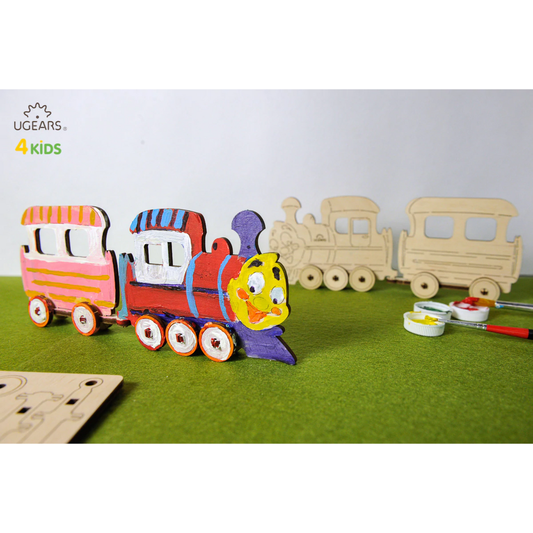 UGears 4Kids Coloring Models: Locomotive