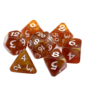 DHD RPG Dice Set Elessia Bloodfire with White