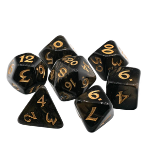 DHD RPG Dice Set Elessia Wilderun with Gold