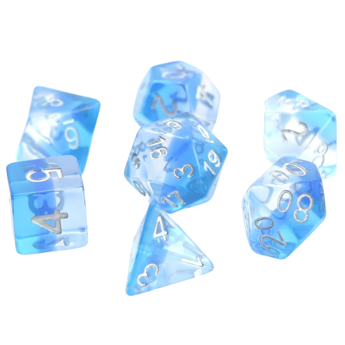 DHD RPG Dice Set Translucent Ice Storm