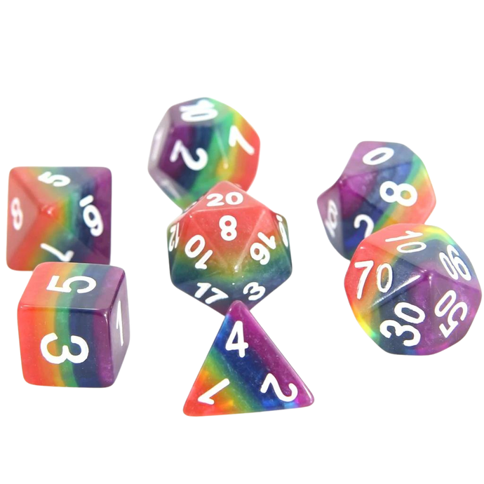 DHD RPG Dice Set Rainbow