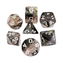 Load image into Gallery viewer, FBG RPG Dice Set Glow in the Dark Storm Chaser