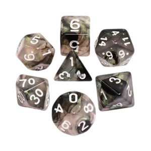 FBG RPG Dice Set Glow in the Dark Storm Chaser