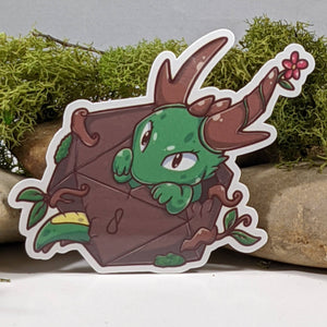 Sticker: Polyhedral Dice Forest Dragon