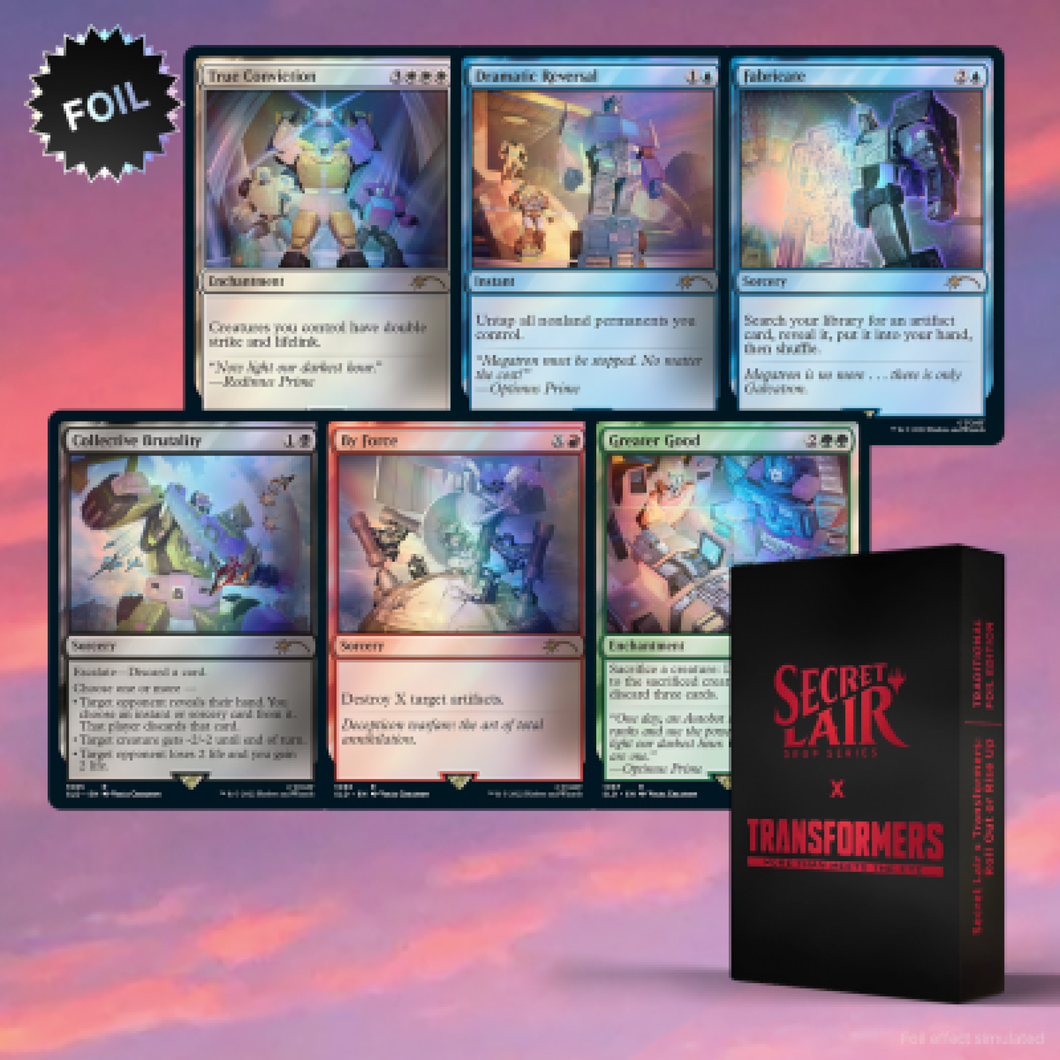 MTG Secret Lair Transformers Roll Out or Rise Up Traditional Foil Edition