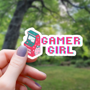 Sticker: Gamer Girl Arcade Cabinet