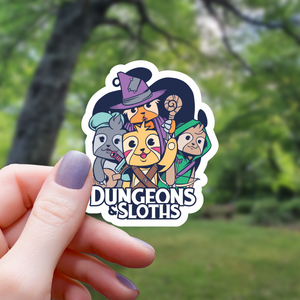 Sticker: Dungeons and Sloths Tabletop RPG