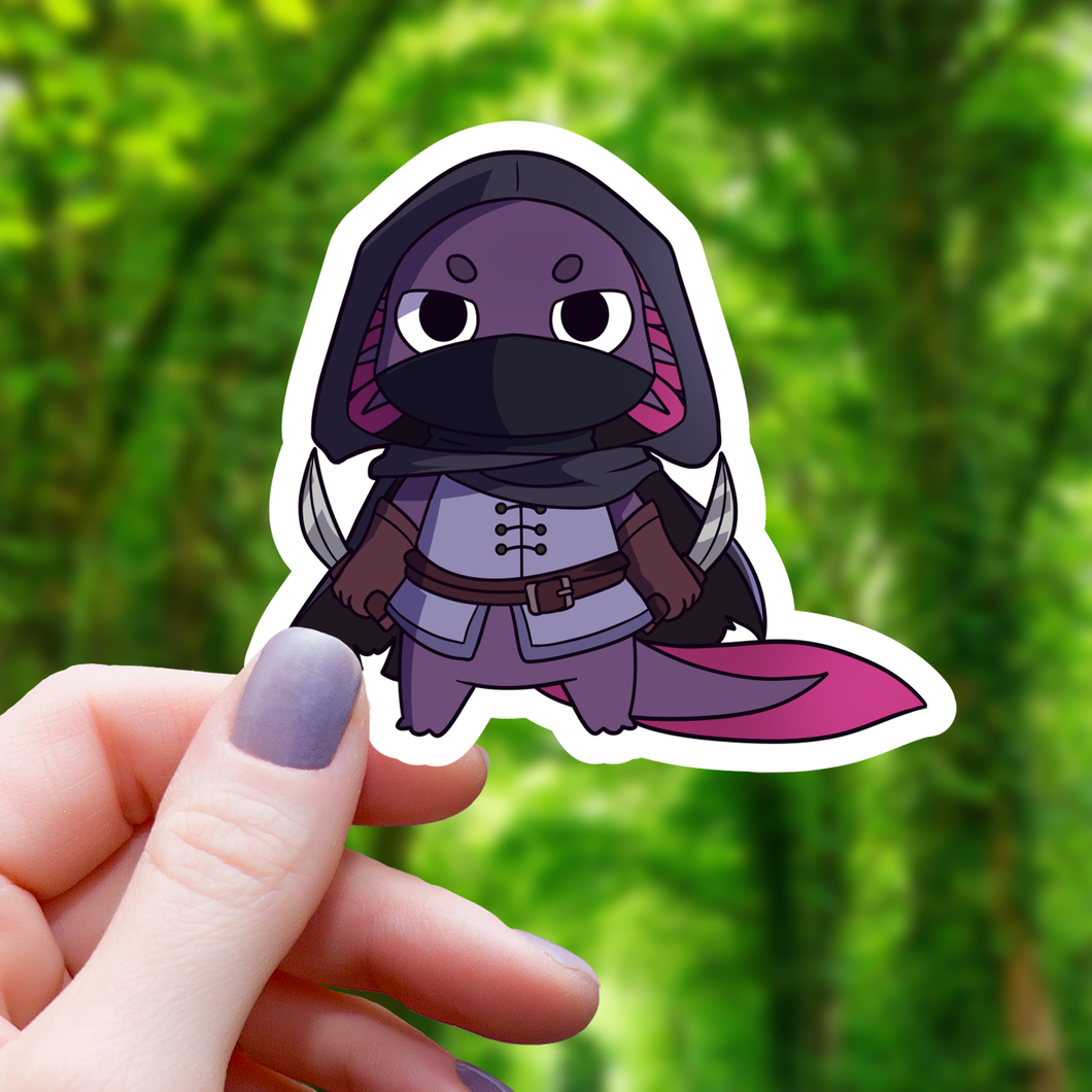 Sticker: Axolotl Rogue RPG Inspired