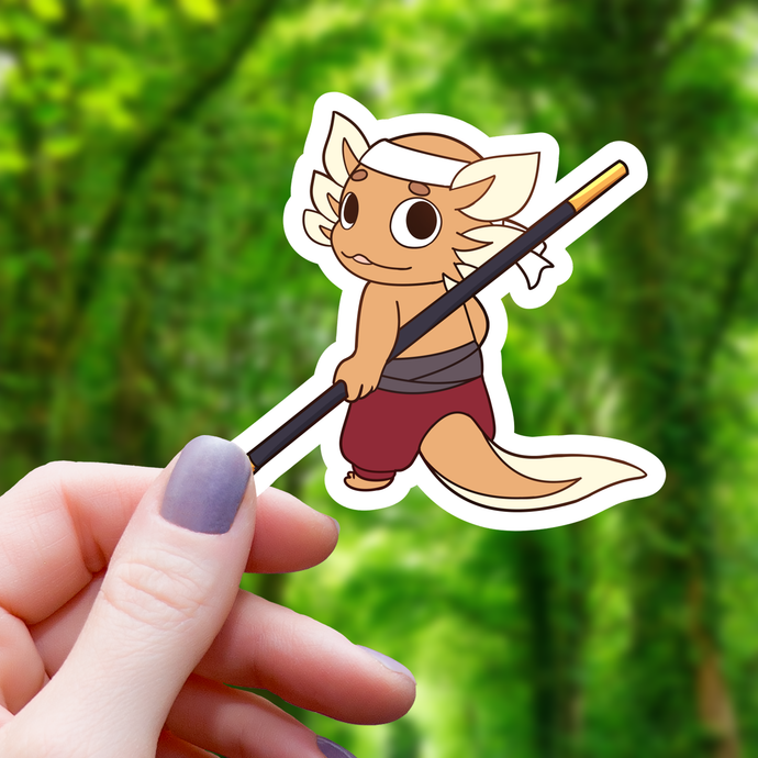 Sticker: Axolotl Monk RPG Class Inspired
