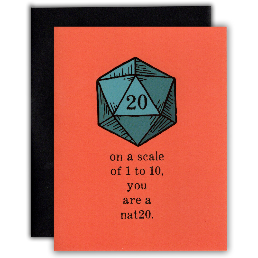 Greeting Card: You are a nat20 - D&D/RPG