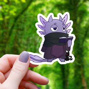 Sticker: Axolotl Warlock RPG Inspired