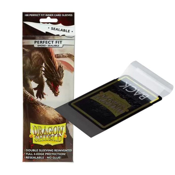 Dragon Shield 100 Pack Perfect Fit Sealable Smoke