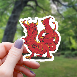 Sticker: Red Dragon Tabletop RPG Inspired
