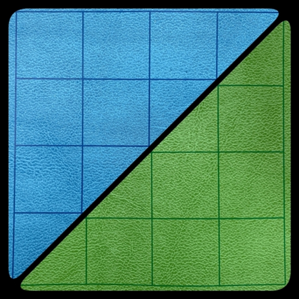 Chessex Battlemat 23.5x26 1-inch Squares (Blue/Green)