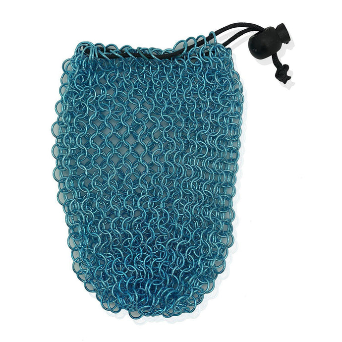 NF Stainless Steel Chainmail Dice Bag Teal